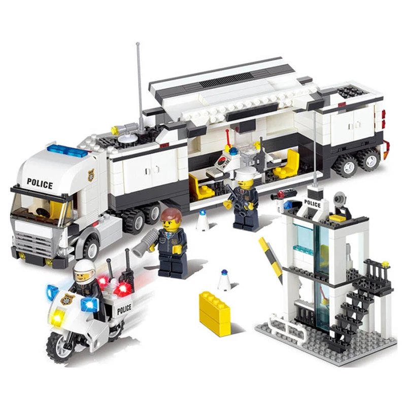 

6727 Police Station Building Blocks Bricks Educational Toy Compatible Legoinglys City Police Birthday Gift for Kids Brinquedos