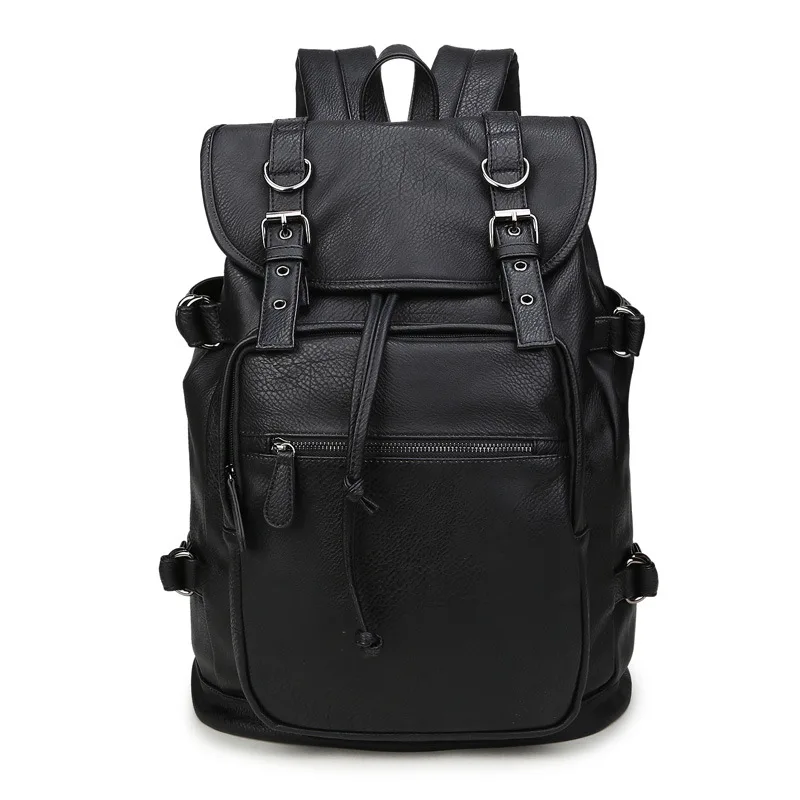 

Western Style Backpack Pu Hide Substance Casual Travel Bag Schoolbag Fashion Man Backpack Locomotive Travel Customizable Backpac