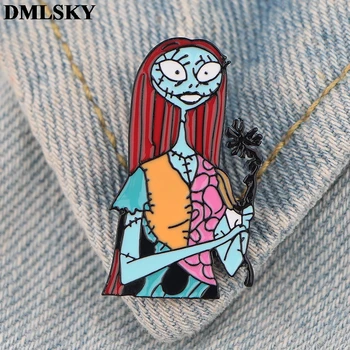 

20pcs/lot DMLSKY Nightmare Personality Cartoon brooch Metal Pin clothes Pins badge Hat Pin Jewelry M4002