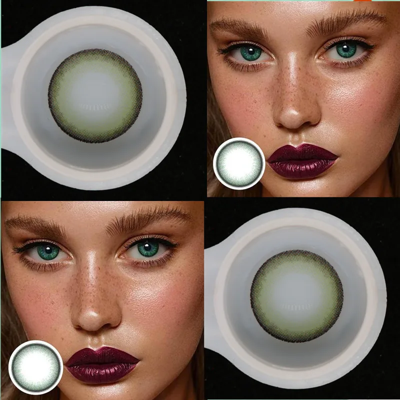

2Pcs/Pair Green Grey Blue Brown Beautiful Contact Lens Cosmetic Contact Lens Eye Color Natural Colored Contact Lenses for eye