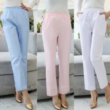 Медицинские неформенные брюки для работы, брюки для доктора медсестры, униформа для женщин, стоматологические плюс карманные брюки для ухода, клиника, женские больничные брюки