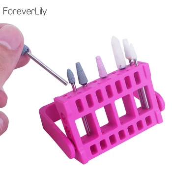 

Protable 16 Holes Nail Drill Bit Display Shelf Acrylic Adjustable Grinding Head Holder Storage Box Manicure Drill Accessories