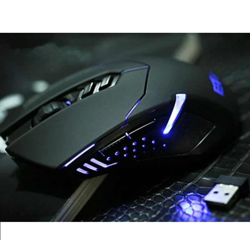 

Wireless Mute Silent Gaming Mouse LED 7 Buttons 2.4GHz USB Receiver Gamer Mice for PC Laptop Desktop