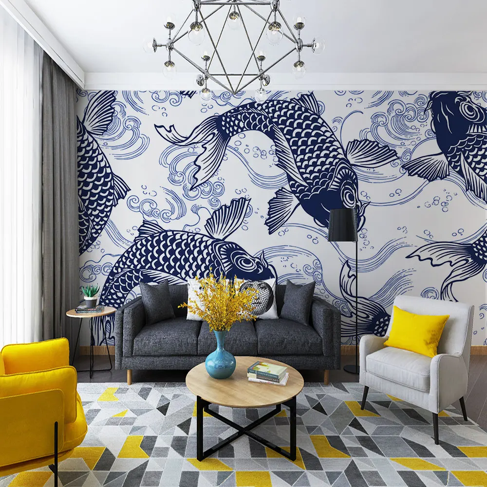 

Decoration Textile wallpaper New Chinese Simple Xiangyun Squid Background Wall