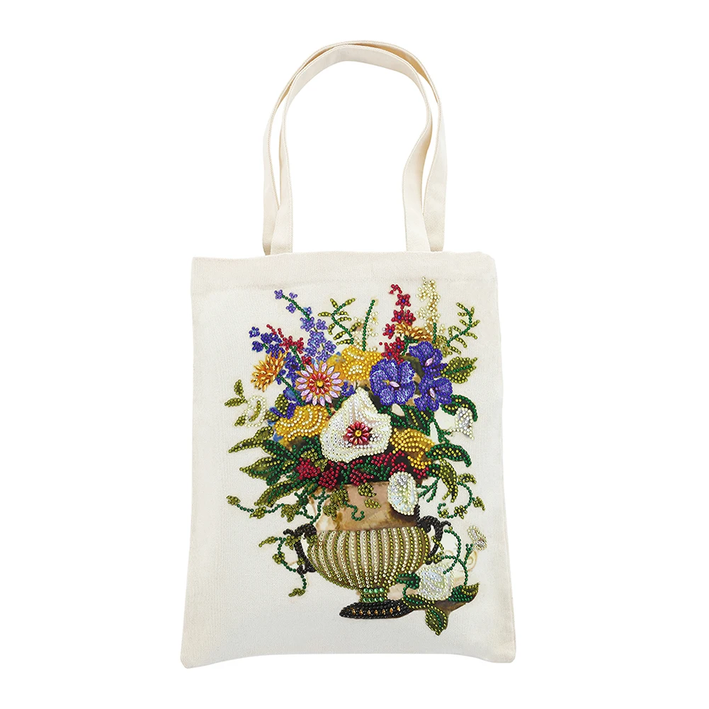 Diamond Painting 5D DIY Handbag Mosaic Drill Eco-friendly Shopping Storage Bags Cross Stitch Grocery Tote Home Craft Organizer