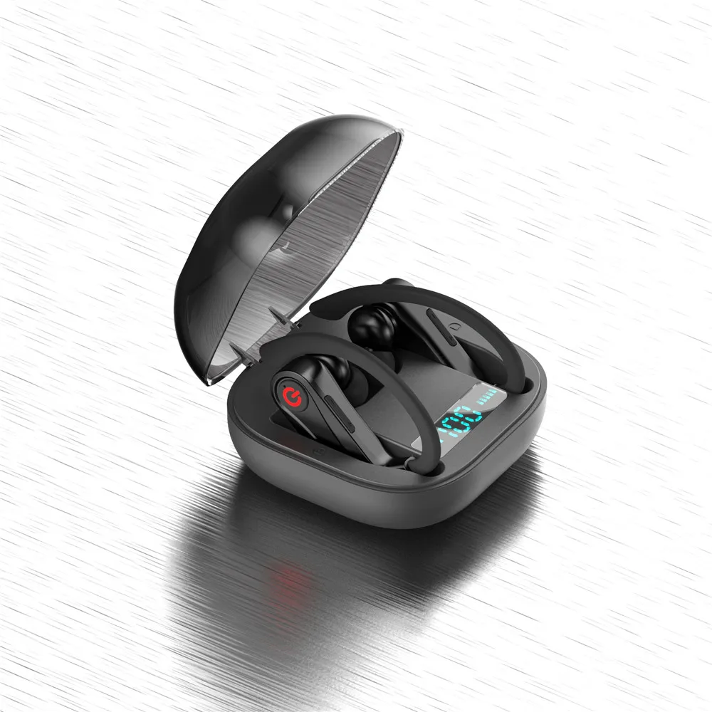 TWS Bluetooth гарнитура наушники с двойным микрофоном ушной крючок беспроводная гарнитура BT 5,0 с 950 мАч зарядным устройством для мобильного телефона