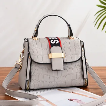

New shoulder bag women small crocodile print flap bags designer handbags luxury shoulder bags wide strap crossbody bag