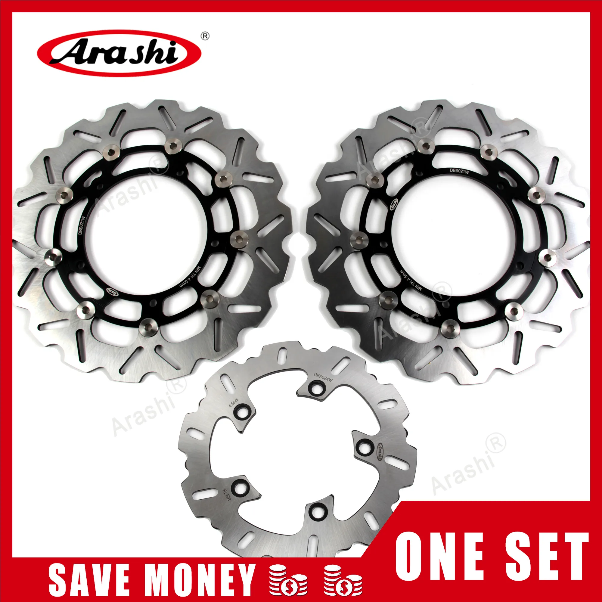 Arashi 1 комплект для YAMAHA YZF R1 2007 2008 2009 2010 2011 2012 2013 2014 CNC плавающие Передние Задние