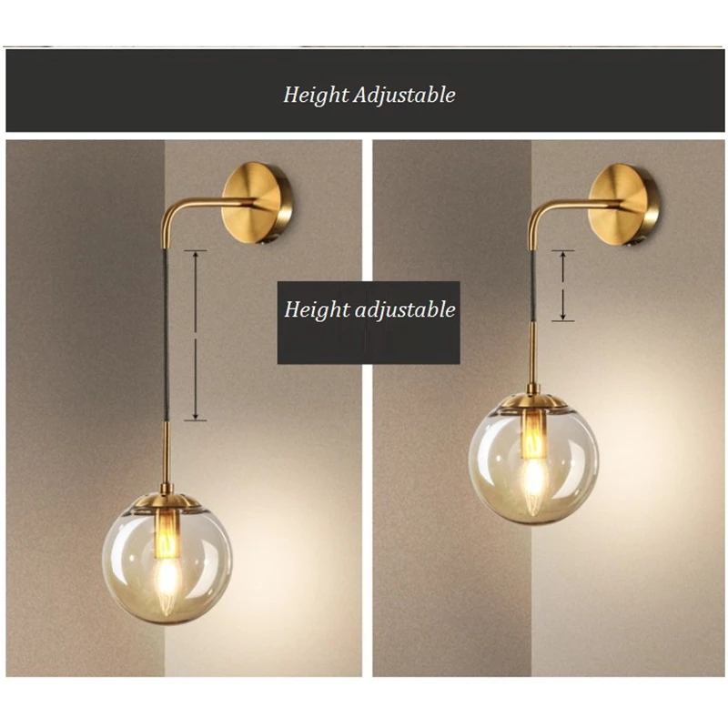 Lukloy Nordic Glass Wall Sconces Led 