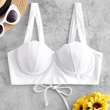 Zabul на косточках на шнуровке Русалка Бикини Топ купальник vogue пляж бесплатно para o brasil