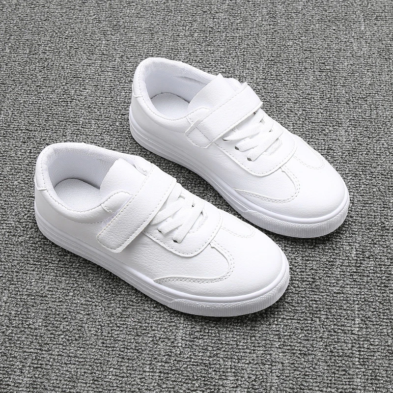 informales Unisex para niños niñas, zapatillas blancas de cuero suave que combinan con todo, de a 18 años, antideslizantes, T21N08LS 51| Zapatillas deportivas| -