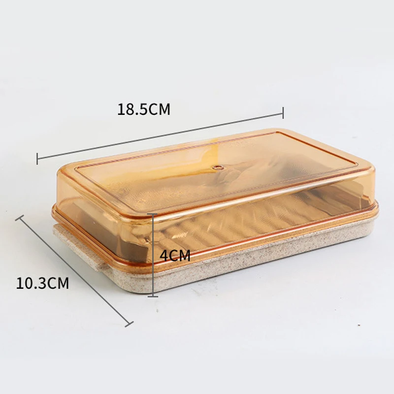 Stainless Butter Cutter & Case Kitchen Butter Box Cutting Food with Knife & Lid Container Sealing Storage Dish Cheese Keeper