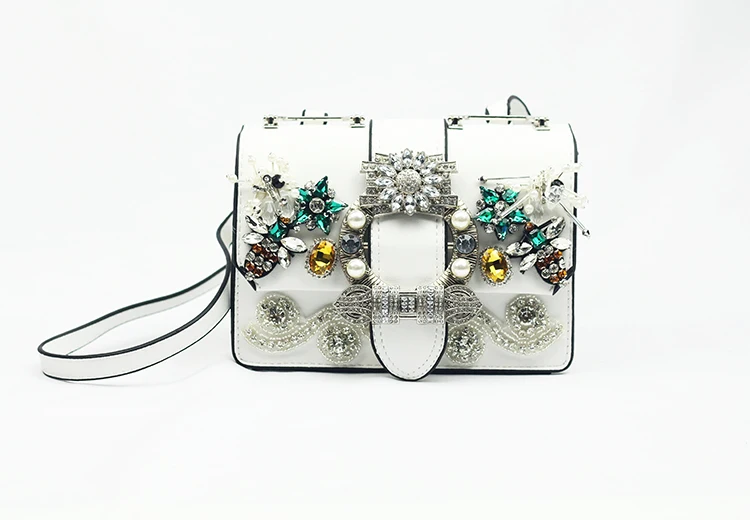 Роскошная винтажная Женская сумочка ручной работы с бисером и бриллиантами, женская сумка-клатч на цепочке, женская сумка через плечо, сумка-мессенджер