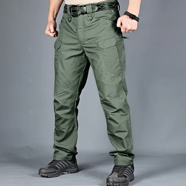 Pantalones Cargo de Camuflaje para Hombre, Calzones Militares, Elásticos con Múltiples Bolsillos para Correr al Aire Libre de Talla Grande 6