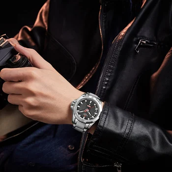 Men’s Watches Top Luxury Brand NAVIFORCE Analog Watch Men Stainless Steel Waterproof Quartz Wristwatch Date Relogio Masculino Sadoun.com