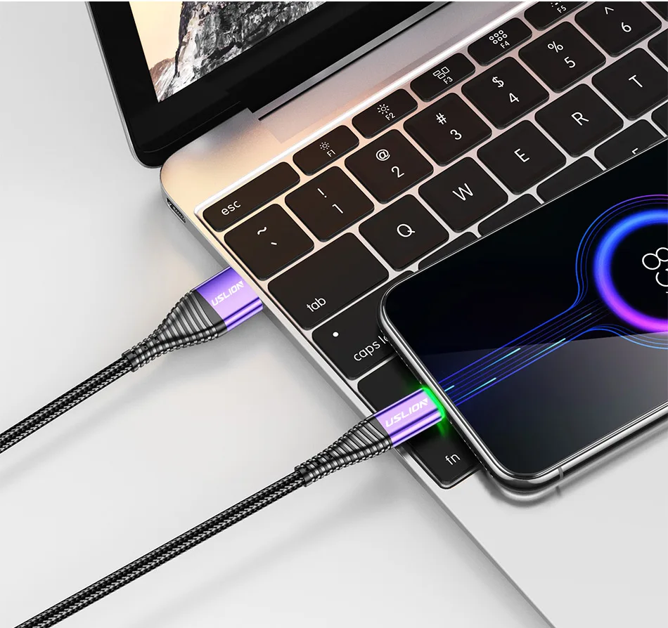USLION 3A Micro USB кабель 0,5 м/1 м/2 м Синхронизация данных провод для быстрого заряда для samsung huawei Xiaomi Note Tablet Android USB телефонные кабели