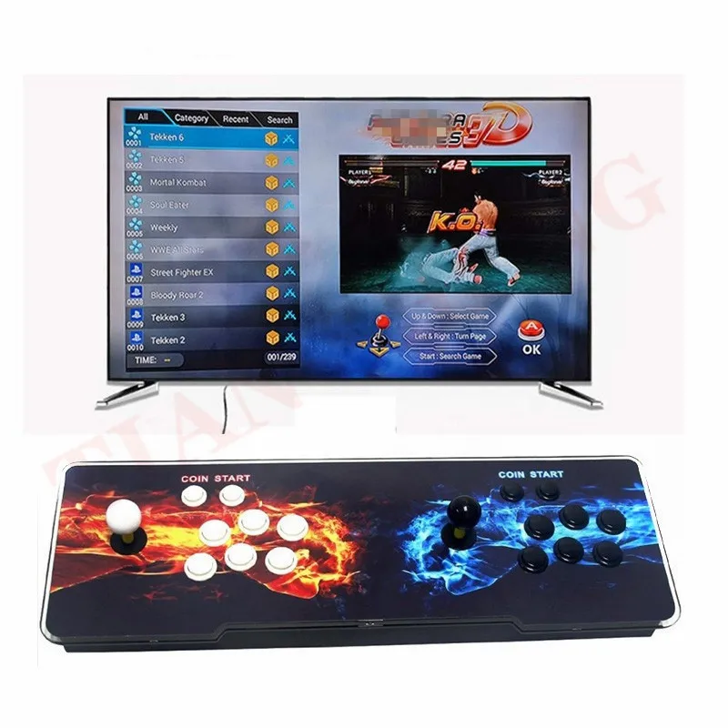 134 шт. 3D игры 2448 в 1 портативная аркадная игровая консоль 720 Full HD 2 игрока Домашняя версия игровая консоль