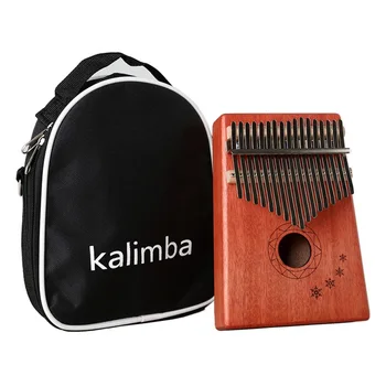 

Hot 17 Keys Wooden Kalimba Thumb Piano Finger Percussion Musical Instruments - Snowflake Style/Peach Blossom Wood/Acacia Mangium