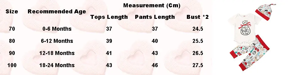 Г. Летняя одежда для малышей Рождественский комбинезон для новорожденных девочек, топ, штаны шапка, комплект из 3 предметов, Санта-подарки, комплект одежды с принтом, От 0 до 2 лет