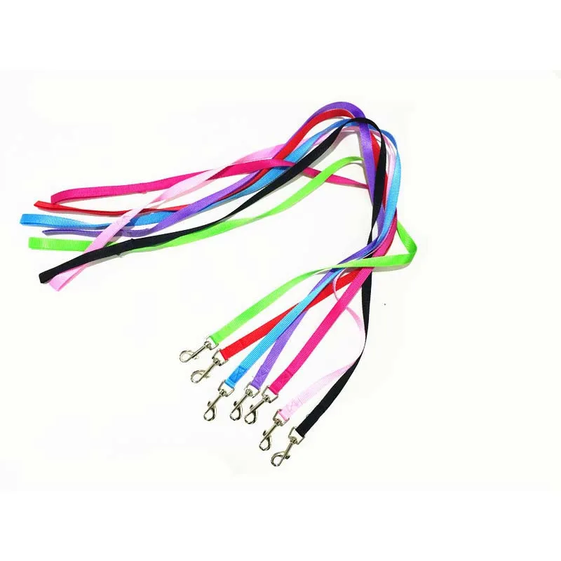 

120cm 7 Colors Long Nylon Dog Pet Collar Harness Leash Lead for Daily Walking 1.5cm Width Optional Training Leash