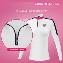 PGM футболки для тренировок для гольфа женские осенне-зимние Футболки с длинным рукавом ветронепроницаемые теплые тонкие футболки для гольфа S-XL D0828