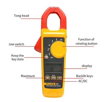 

Fluke 302+ Digital Clamp Meter AC/DC Tester With Ohm, Continuity Measurement + soft Carry Case