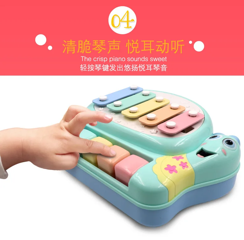 Hui xue Infants маленький музыкальный игрушечный рояль из пластика для детей раннего возраста обучающая фортепианная Кнопка музыкальный инструмент игрушка