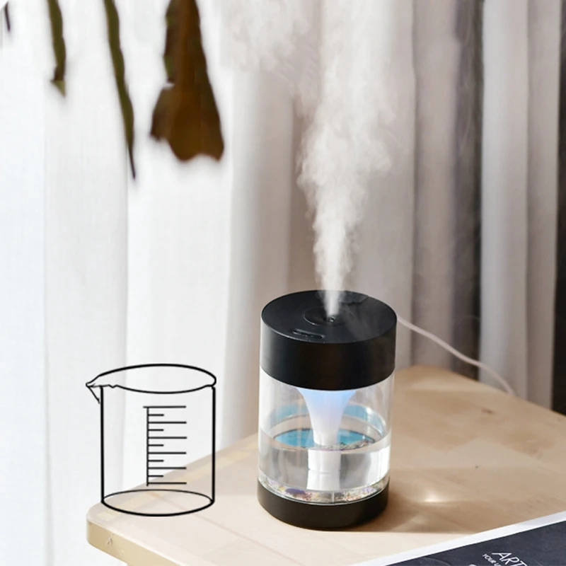 B 450Ml USB Diffuser Aroma Essential Oil Humidifier Ultrasonic Diffuser 7 Color Change LED Night Light Cool Mist for Home - Цвет: B