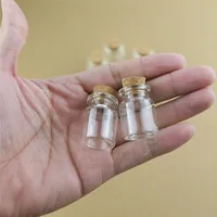 100pcs/Lot 5ml 22*30mm Storage Glass Bottles With Cork Stopper Crafts Jars Mini Transparent Empty Glass Bottles Gift 1