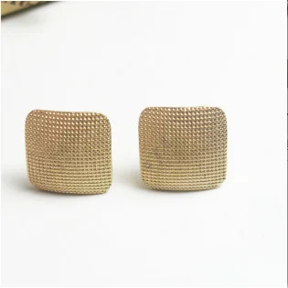 New Fashion Square Earless Ear Clip Female - Окраска металла: gold