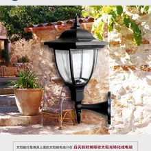 Открытый Европейский стиль Солнечный настенный светильник для двора настенный светильник уличный фонарь на солнечной батарее бытовой солнечный светильник