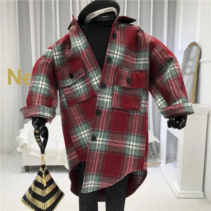 

Womens Coats Winter Plaid Vintage Long Women Coats Autumn Winter Single Breasted Turn-down Collar Coats and Jackets Women