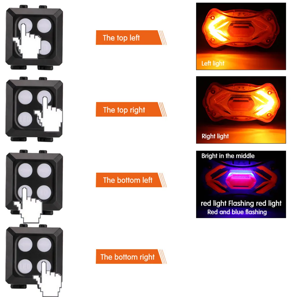 Sale ISHOWTIENDA 2019 Bicycle Bike Rear LED Tail Light Wireless USB Remote Control Turn Signals Light #py6 6