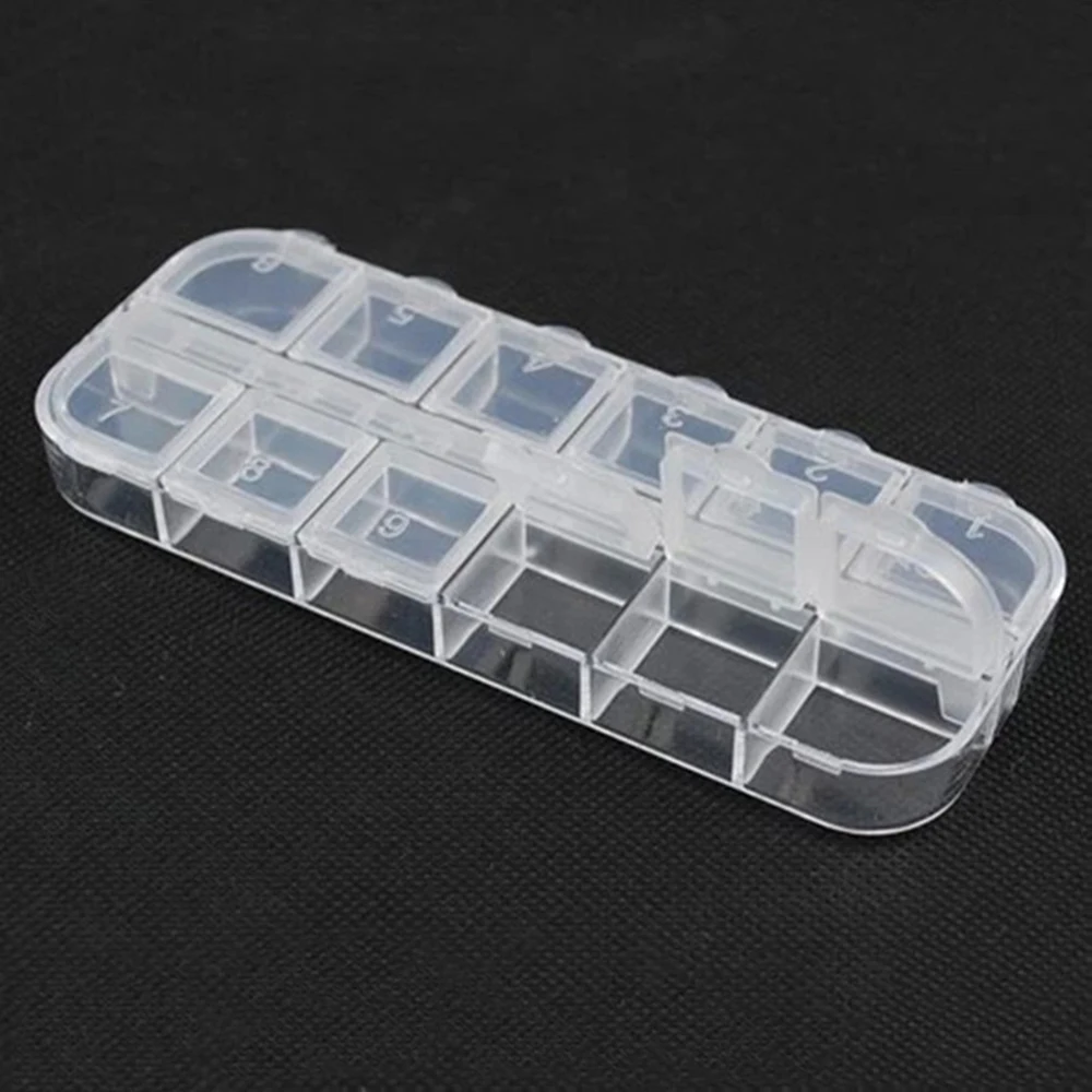 

Newest Practical jewelry storage Adjustable Plastic Compartment Storage Box Jewelry Earring Bin Case Container Storage Boxes