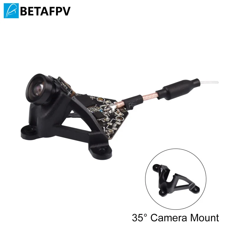 BETAFPV Z02 AIO Camera 5.8GHz M01 VTX 25mW Transmitter 600TVL NTSC/PAL with 25 and 35 Degree Camera Mount OSD SmartAudio for Tiny Whoop Drone Like Beta65S Whoop Pin-Connected Version 