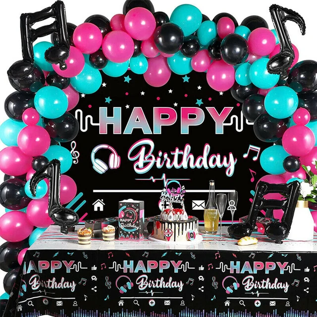 139pcs Diy Balloon Arch Kit Tik Tok Music Theme Birthday Party Decorations  Decoration Kids Gift Balloons Wedding Garden Decor - Ballons & Accessories  - AliExpress