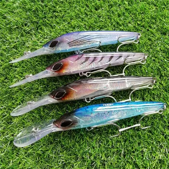 

NOEBY 4pcs 18cm 94g minnow hard lure depth 5-6.5m big fishing lure Deep Sea Trolling Fishing bait