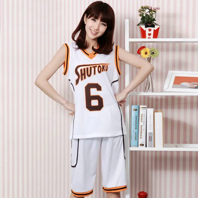 Full Set Kuroko No Basket Midorima Shintaro Cosplay T-shirt+Shorts Anime Costume Disfraces 2 in 1 Kuroko's | Тематическая