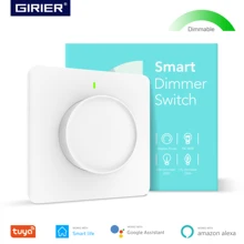 Smart Wifi Light Dimmer Switch, Dimmable Rotary Wall Switch EU 100-240V, Works with Alexa Google Home Assistant, No Hub Required