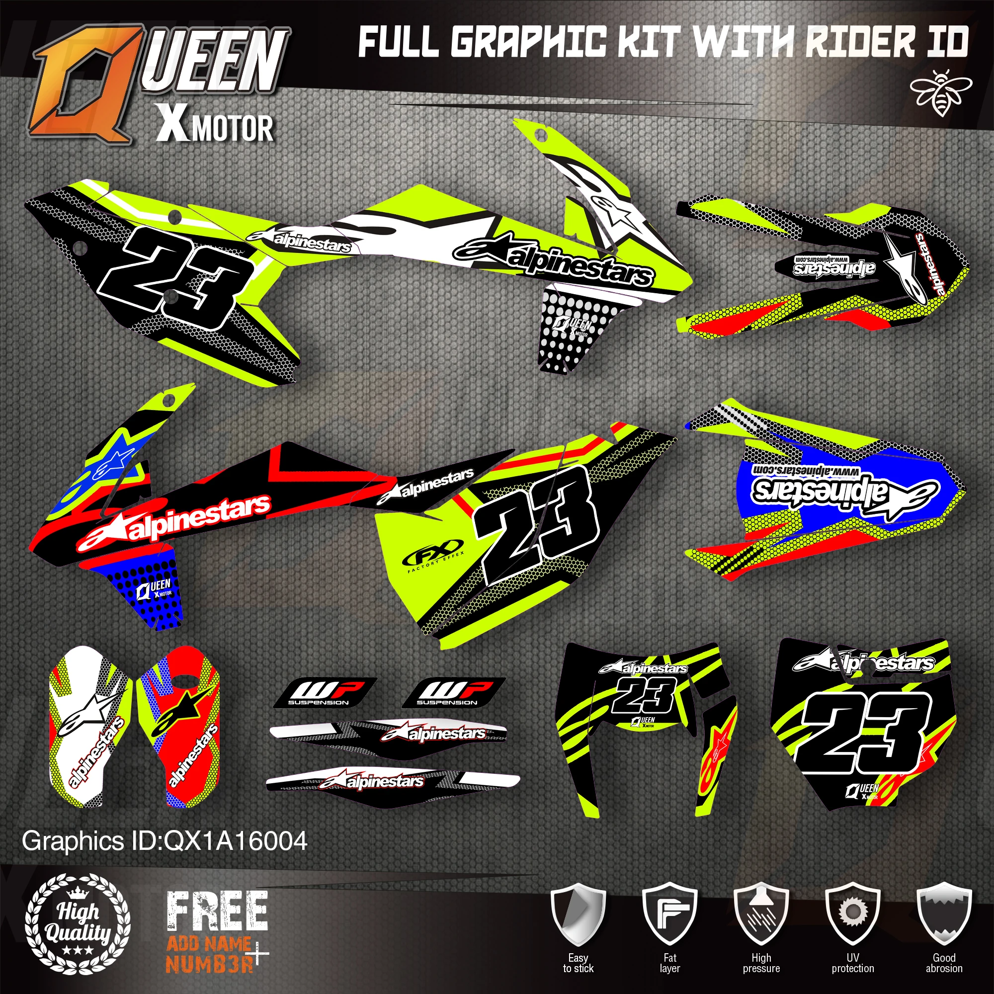 Графические наклейки QUEEN X MOTOR Custom Team Набор наклеек 3M для KTM 2016 2017 2018 SX SXF 2019 EXC XC W