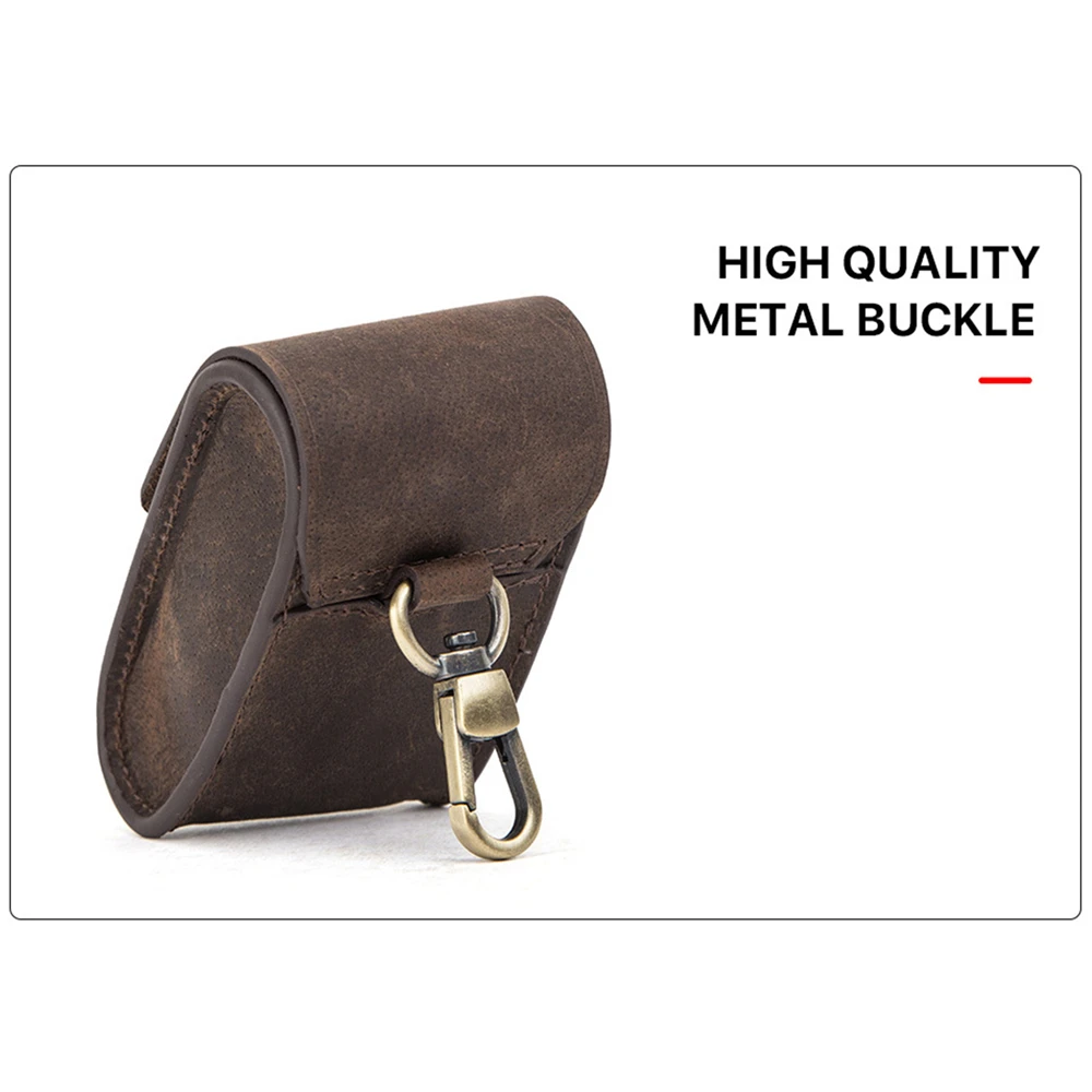 Retro Style Leather Earphone Storage Bag for Microsoft Surface Earbuds Headphone Charging Case Protective Cover Shell