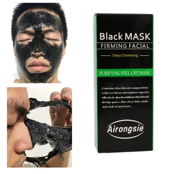 

Peel Off Bamboo Charcoal Purifying Blackhead Remover Mask Blemishes Wrinkles Facial Black Mask Deep Cleansing for Acne Scars NEW