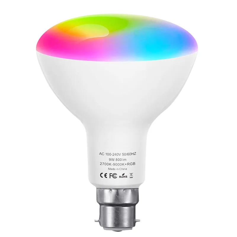 B22 E27 WiFi умный светильник RGB LED светильник, совместимый с Alexa Google Home - Комплект: B22