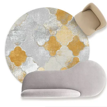 

-Style Modern Geometry Joint Gold Moroccan Style Living Room Bedroom Nacelle Chair Circle Mat Rug