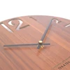 En bois 3D horloge murale Design moderne nordique bref salon décoration cuisine horloge Art creux mur montre décor à la maison 12 pouces ► Photo 3/6