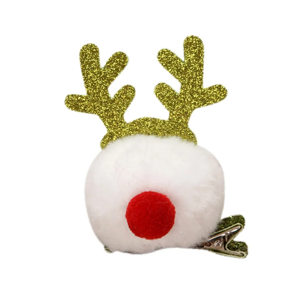 Милые детские заколки повязка на голову новый плюшевый рождественский детский