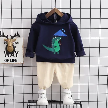 

Kids Clothes Boys Clothes Sets 2020 Cartoon Dinosaur Long Sleeved Hoodies + Pants Children's Bebes Jogging Suits Infant Outfits