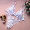 Femmes Lingerie ensemble de sous-vêtements Sexy dentelle soutien-gorge Transparent G-String H9 ► Photo 3/6