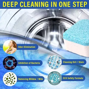

5/10pcs Washing Machine Cleaning Cubes Stain Removal Descaling Washing Machine Effervescent Tablets Cleaner HUG-Deals