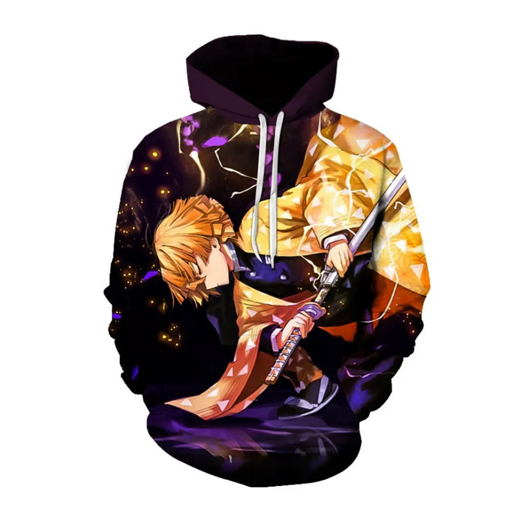 Толстовки с капюшоном для мужчин и женщин повседневные свитшоты аниме 3D